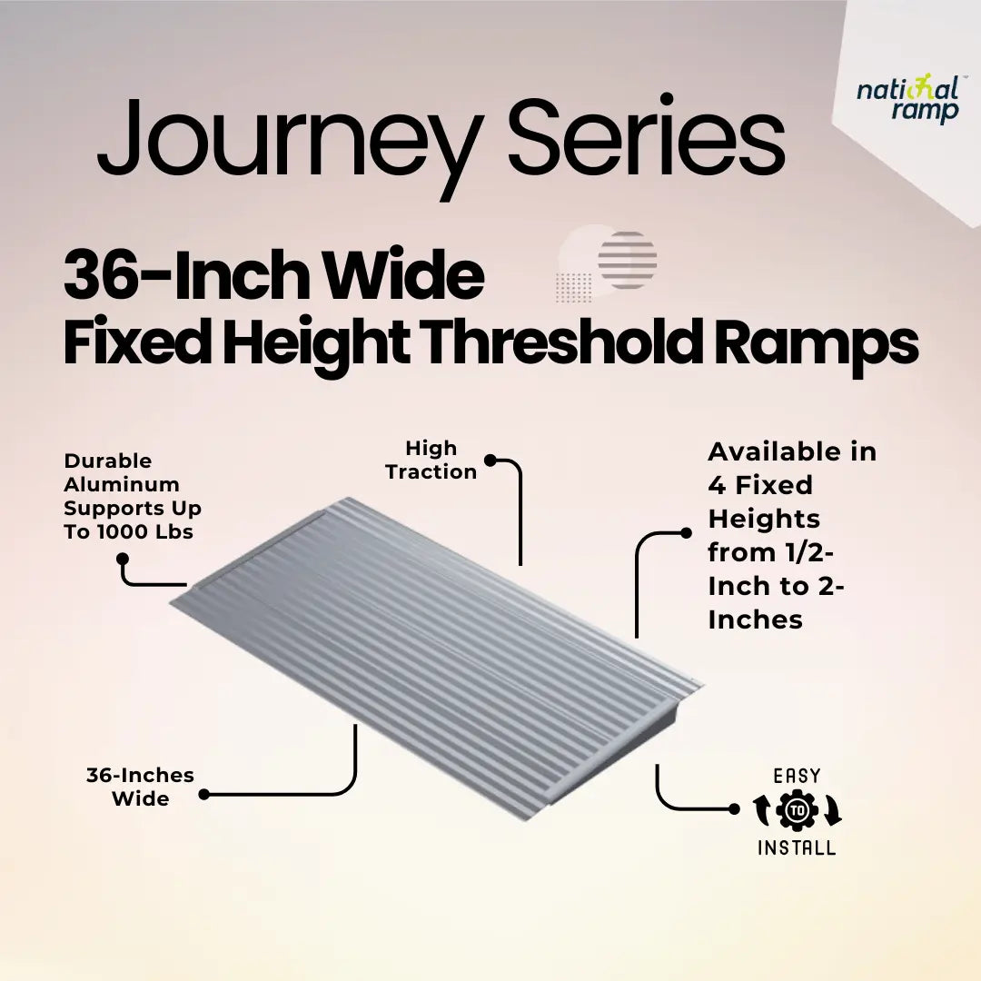 Journey Series Aluminum Access Ramps Fixed 36" Wide National Ramp