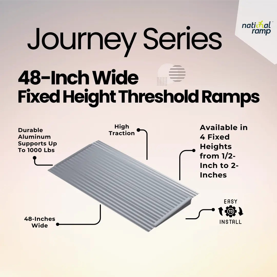 Journey Series Aluminum Access Ramps Fixed 48" Wide National Ramp