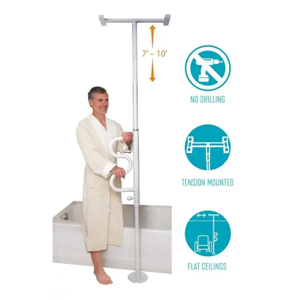 Stander Security Pole and Curve Grab Bar - AdaptivEase