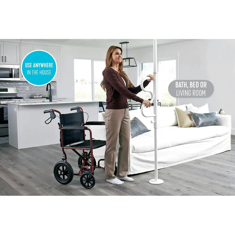 Stander Security Pole and Curve Grab Bar Stander