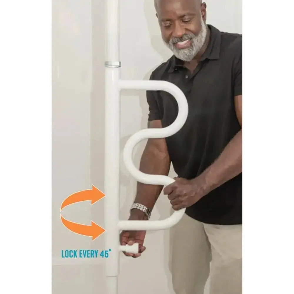 Stander Security Pole and Curve Grab Bar - AdaptivEase